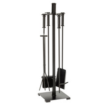 Black Craftsman Fireset with Cylinder Handles - 5 Piece - £151.36 GBP