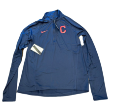 NWT New Cleveland Indians Nike Dri-Fit 1/2 Zip Women's Medium Element Jacket - £34.87 GBP