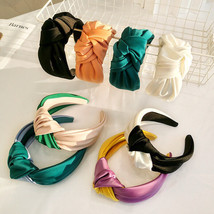 SH Women Hair Accessories Satin Big Knot Hairbands Silk Satin Headband Headwear - £10.65 GBP