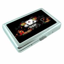 Dia De Los Gatos Em1 Hip Silver Cigarette Case Id Holder Metal Wallet 4&quot; X 2.75&quot; - £6.35 GBP