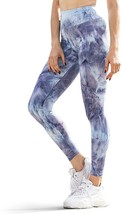 Women Print Leggings High Waisted - Workout Running Yoga Pants  (Blue,Si... - £15.23 GBP