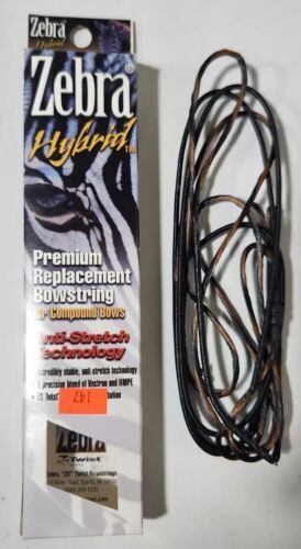 Zebra Hybrid Bowstring 91-5/16&quot; TAN/BLK Q2 LD - $28.49