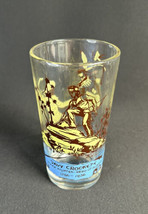 Vintage Davy Crockett Drinking Glass Hero Of The Alamo Pioneer 5” - £13.99 GBP
