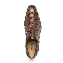 Marco Di Milano Genuine Pirarucu Exotic Lace-Up Olivieri Clear Brown image 4