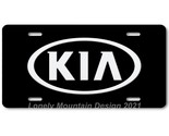 Kia Inspired Art White on Black FLAT Aluminum Novelty Auto Car License T... - $17.99