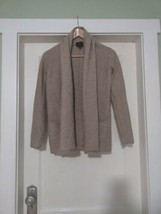 T. Babaton Cashmere Wool Biege Cardigan Sweater Size Small - £24.36 GBP