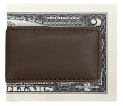 Paul Walter Men&#39;s New Genuine Leather Strong Magnetic Money Clip Brown &amp; Brown - £9.58 GBP