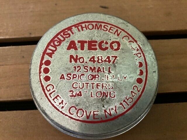  Vintage ATECO ASPIC / JELLY CUTTERS - 12 Piece Set #4847 (3/4”) - $7.25