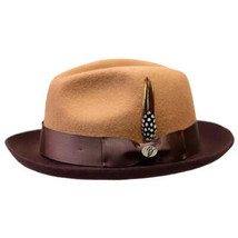 Men BENTLY Hat Australian Wool Fedora Damien Collection DM752 Camel/Brown image 2