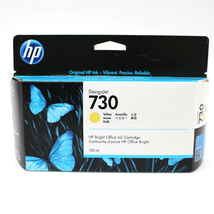 NEW SEALED HP Design Jet 730 Ink Yellow P2V64A EXP July 2024 - £57.92 GBP