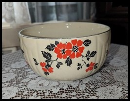 Vintage HALL Superior Quality Kitchenware Red Poppy Mixing Serving Bowl - £19.66 GBP