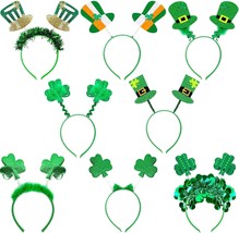 8 Pcs St Patrick s Day Party Headband Irish Green Clovers Boppers Headband for W - £27.96 GBP