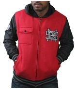 Skullcandy Mens Red State Fleece Zip Up Hoodie Jacket w Nylon Sleeves &amp; ... - £27.73 GBP