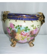 Vintage Footed Jardinere Staffordshire England WWR &amp; Co Gold Ram Head Ha... - €194,80 EUR