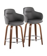Boyne Walnut Counter Stools (Set of 2) - €283,59 EUR
