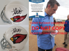 Kurt Warner signed  Arizona Cardinals mini football helmet COA proof Beckett - £155.33 GBP