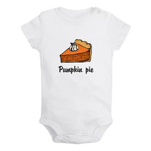 Pumpkin Pie Novelty Romper Baby Bodysuits Newborn Infant Jumpsuits Kids Outfits - £8.34 GBP