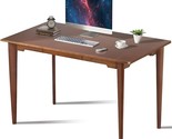 47&quot; Bamboo Multipurpose Table With Drawer, Morden Writing Computer Desk ... - £203.06 GBP