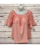 Lucky too pink crochet trimmed over shoulder Women’s Size Medium M - $28.29 CAD
