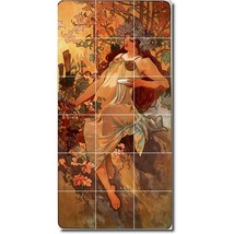 Alphonse Mucha Poster Art Painting Ceramic Tile Mural BTZ06562 - £140.80 GBP+