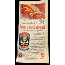Ken-L Ration Dog Food Print Ad Vintage Color 1955 Lean Red Meat Quaker Oats - $13.97