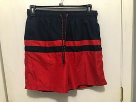 George Men&#39;s SZ Large  Mesh Lined Bathing Trunks Shorts Blue &amp; Red - £6.25 GBP