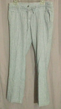 Dalia Seersucker Blue White Stripe Pants 4 Pockets Zipper Size 10 - £7.73 GBP