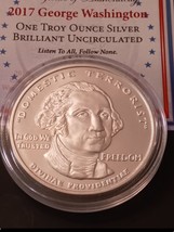 2017 Silver Shield George Washington 1oz Silver BU Round, BOX COA - £61.19 GBP