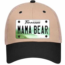 Mama Bear Tennessee Novelty Khaki Mesh License Plate Hat - £23.08 GBP