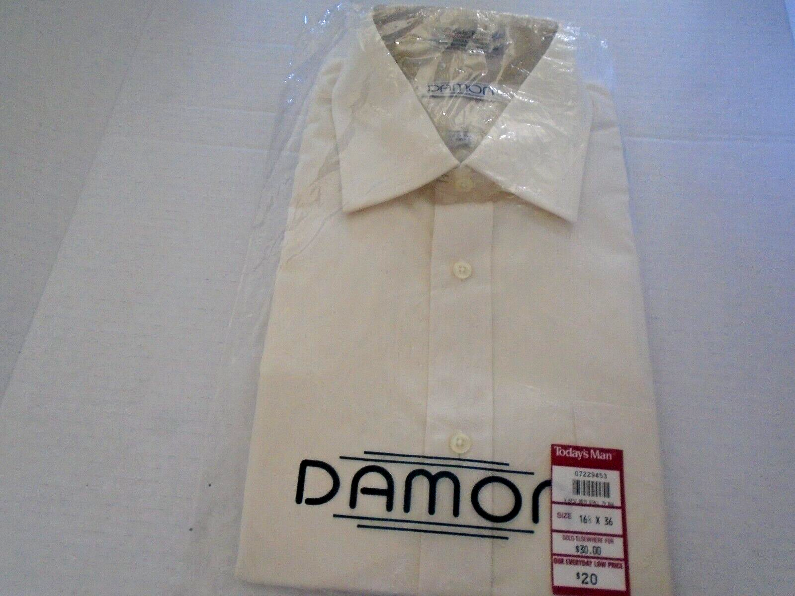 Primary image for Damon Classic Poplin 16 1/2-36 Tall White Long Sleeves Dress Shirt New w/Tags
