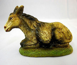 Vintage Donkey Burro Mule Italy Very Detailed Lying Down 4&quot; X  2.5&quot; Brown - £21.54 GBP