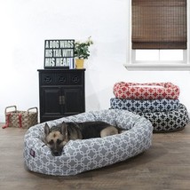 MajesticPet 788995544333 40 in. Links Sherpa Donut Pet Bed  Grey - £70.55 GBP