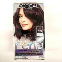 L&#39;Oreal Paris Feria Holographic 521 Medium Cool Iridescent Brown Hair Color - £15.48 GBP