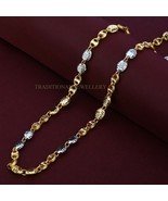 Unisex Italian Turkey chain 916% 22k Gold Chain Necklace Daily wear Jewe... - £3,816.78 GBP+