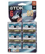 TDK MC60-6PK Microcassette Recording Tape (Discontinued by Manufacturer) - £18.96 GBP