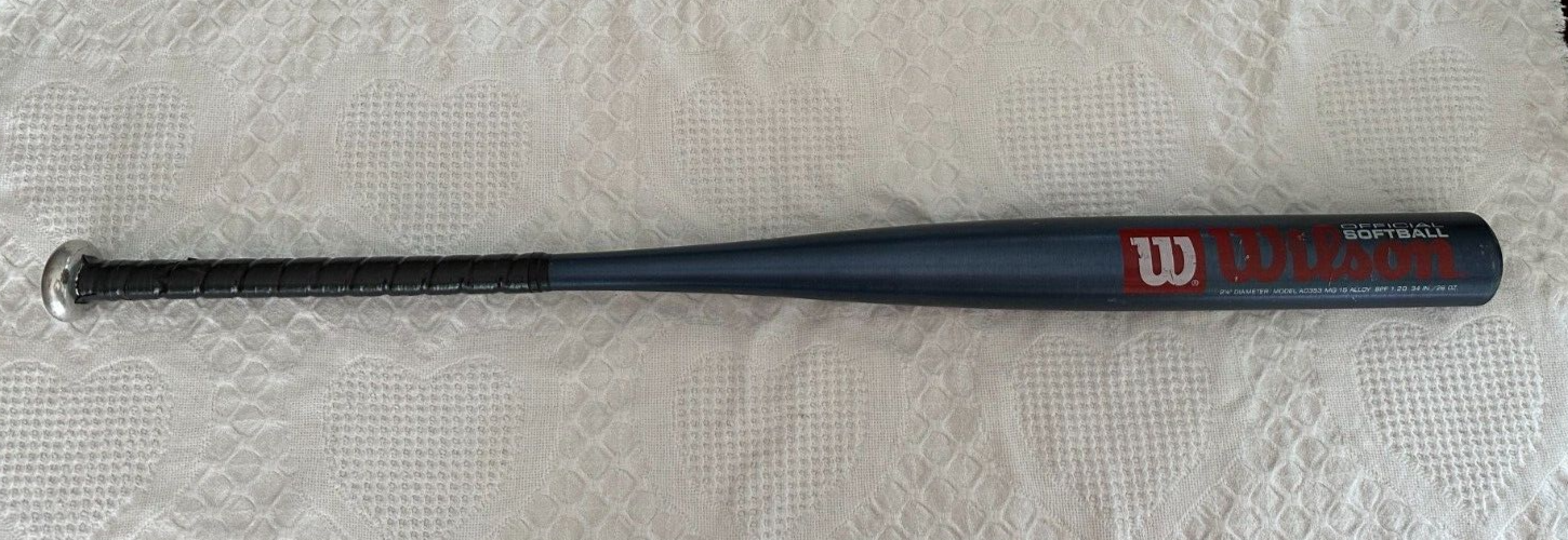 Wilson Trajectory A0353 34" 26 oz 2 1/4" Dia Vintage Official Alloy Softball Bat - $49.95