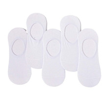 Anysox 5 Pairs Size 4-9 White Boat Socks Summer Thin Invisible Cotton No... - $340.75 MXN