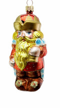 Vintage Blown King Santa Claus Mercury Glass Made in Romania Cluj Collection Han - £24.91 GBP