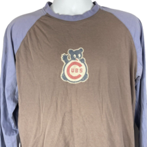 Chicago Cubs Moonlight Graham  Retro Cute Mascot Logo Long T-Shirt sz XL... - £21.14 GBP