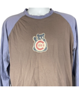 Chicago Cubs Moonlight Graham  Retro Cute Mascot Logo Long T-Shirt sz XL... - £21.11 GBP