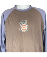 Chicago Cubs Moonlight Graham  Retro Cute Mascot Logo Long T-Shirt sz XL... - £20.25 GBP