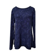 Simply Vera Wang Velvet Burnout Top Large Whimsigoth Fairy Grunge Y2K Bl... - £24.34 GBP