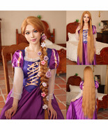 Rapunzel costume wig Super long blonde straight hair Halloween street dr... - €34,98 EUR