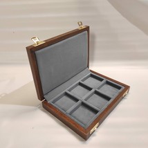 Box IN Wood for Coins Personalised 6 Boxes 1 31/32x1 31/32in - £41.91 GBP