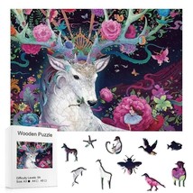 Wooden Puzzle Enchanted Deer Small Size 5.83 ins x 8.27 ins - £11.87 GBP