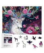 Wooden Puzzle Enchanted Deer Small Size 5.83 ins x 8.27 ins - £11.73 GBP