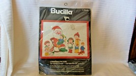 Christmas On Santa&#39;s Knee  Christmas Needlepoint Kit #48646 Bucilla  - $38.00