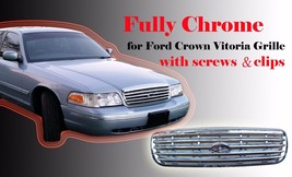 Chrome 6W7Z-8200AA FO1200346 Fits For Ford Crown Victoria Grille 1998-2011 - $49.49