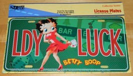 Betty Boop Figure Animation Art LDY LUCK Metal Car License Plate NEW UNUSED - £6.25 GBP