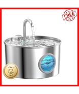 74oz Cat Water Fountain with Reduced Noise - Pet-Friendly Stainless Stee... - $35.63